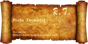 Ruda Teobald névjegykártya